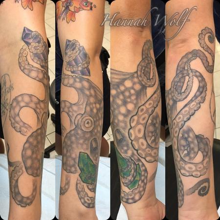 Tattoos - octopus with crystals - 116198
